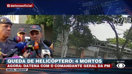 Comandante da PM fala sobre a queda do helicóptero em SP 20/03/2023 11:45:10