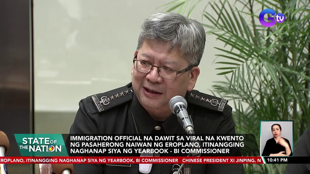 Immigration official na dawit sa viral na kwento ng pasaherong naiwan ng eroplano, itinangging naghanap siya ng yearbook - BI Commissioner | SONA