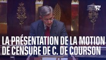 La présentation de la motion de censure de Charles de Courson à l'Assemblée nationale