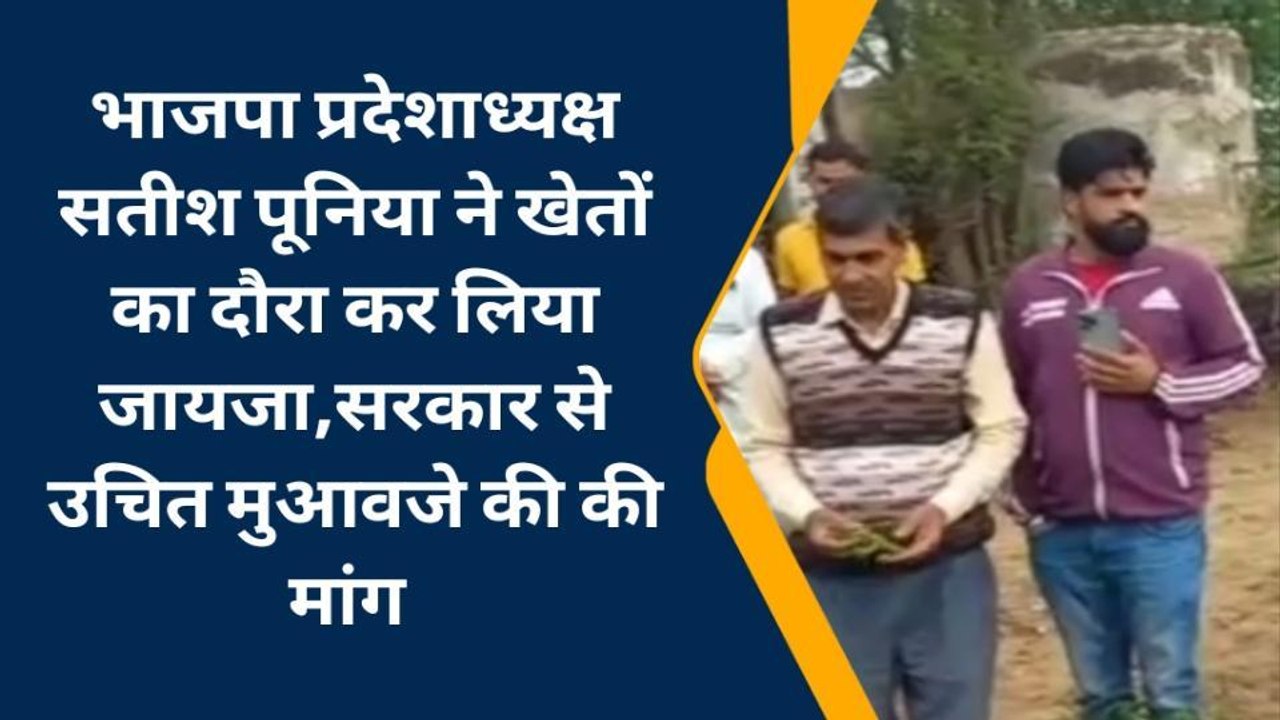 जयपुर: भाजपा प्रदेशाध्यक्ष ने बारिश से फसल में हुए नुकसान का लिया जायजा, मुआवजे की मांग