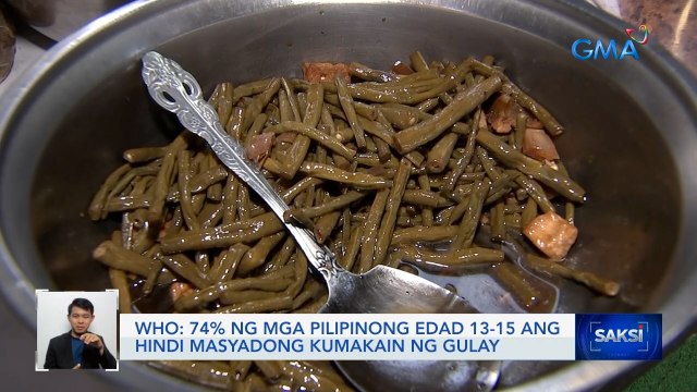 74% ng mga Pilipinong edad 13-15 ang hindi masyadong kumakain ng gulay WHO | Saksi