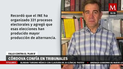 Lorenzo Córdova confía en que tribunales fallen contra el 'Plan B': “INE ha funcionado muy bien"