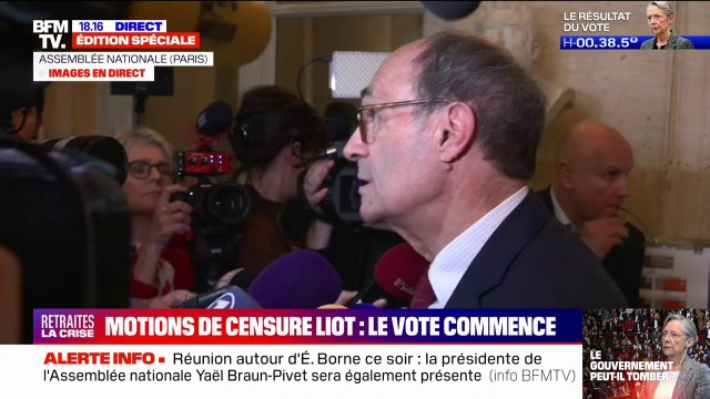Pour Éric Woerth (Renaissance), les députés LR favorables à la motion de censure le sont pour des raisons d'existence personnelle