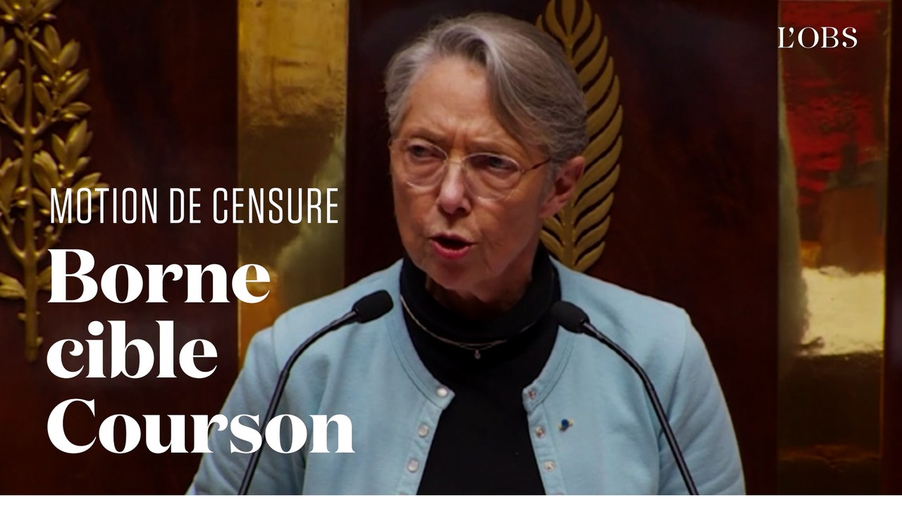 Motion de censure : Elisabeth Borne cible Charles de Courson, "opposant au mariage pour tous"