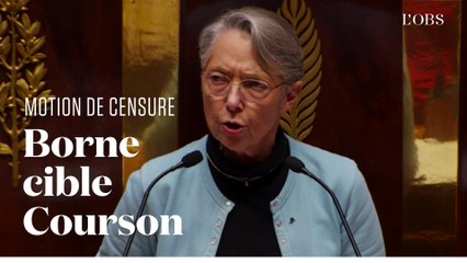 Motion de censure : Elisabeth Borne cible Charles de Courson, "opposant au mariage pour tous"