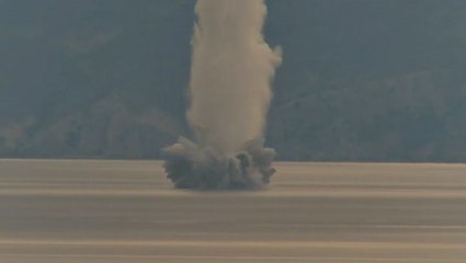 Moment Second World War anti-ship mine blown up by Croatian authorities
