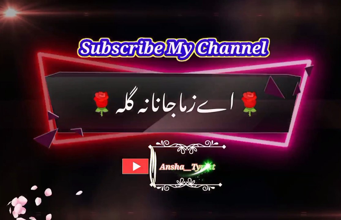 Zama jana gula | Pashto poetry | pashto black screen status | ansha__typist.
