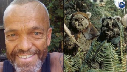 下载视频: Star Wars and Harry Potter actor dies aged 56: Father-of-three Paul Grant who played an Ewok in Return of the Jedi passes away suddenly after a long battle with drugs and alcohol