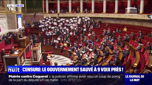 Réforme des retraites: la motion de censure transpartisane rejetée à 9 voix près
