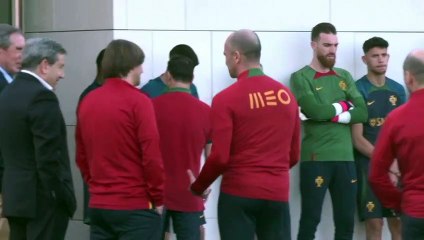 Cristiano Ronaldo joins in for Roberto Martinez's first training session with Portugal