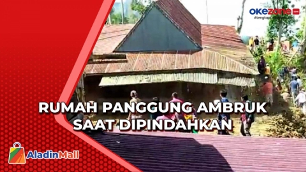 Detik-Detik Rumah Panggung Ambruk saat Dipindahkan, Belasan Warga Luka-Luka di Enrekang