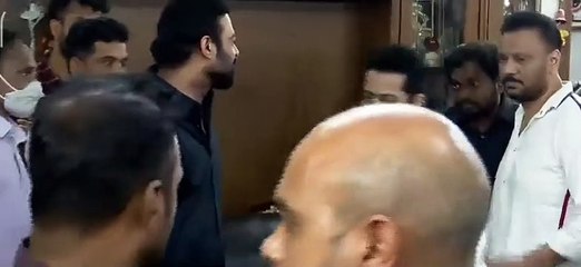 Prabhas & JrNtr Anna paid his last respects to #KrishnamRajuGaru   #RIPKrishnamRajuGaru