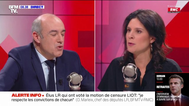 Olivier Marleix, sur les députés LR qui ont voté la motion de censure: Je respecte les convictions de chacun