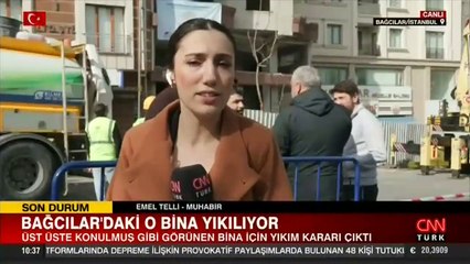 Sosyal medyaya çok konuşulan binanın yıkımına başlandı