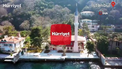 Restorasyonu tamamlanan Vaniköy Camii havadan görüntülendi