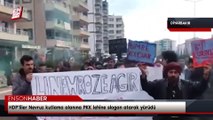 Diyarbakır'da HDP'liler Nevruz kutlama alanına PKK lehine slogan atarak yürüdü