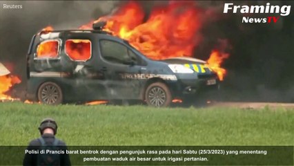 Polisi Prancis bentrok dengan pengunjuk rasa yang menentang pembuatan waduk untuk irigasi pertanian