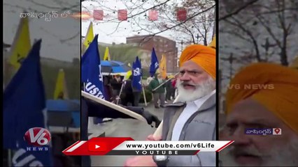 Khalistani Supporters Strikes Indian journalist Lalit K Jha in Washington _ V6 News