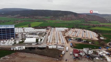 Depremin merkezi Pazarcık'ta konteyner kent kuruldu