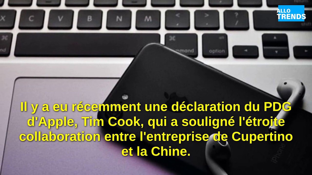 Tim Cook, PDG d'Apple, met en avant la collaboration fructueuse entre la société et la Chine.