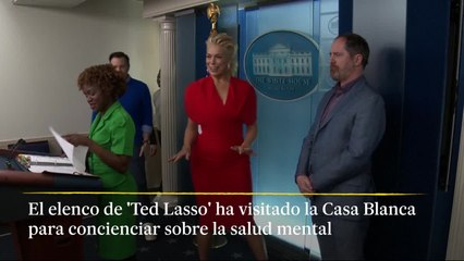 Los actores de 'Ted Lasso' visitan la Casa Blanca para concienciar sobre la salud mental: