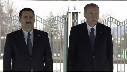Cumhurbaşkanı Erdoğan, Irak Başbakanı Sudani'yi resmi törenle karşılandı