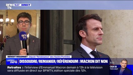 Retraites: "C'est une réforme d'efforts", reconnaît Benoit Mournet (Renaissance)