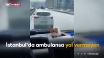 Ambulansa yol vermeyen sürücüye para cezası kesildi
