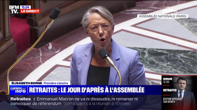 Élisabeth Borne à Mathilde Panot (LFI): Hier soir, votre violence verbale a débordé dans la rue