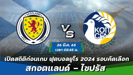 สกอตแลนด์ - ไซปรัส พรีวิวก่อนเกมยูโร 2024 รอบคัดเลือก กลุ่มเอ