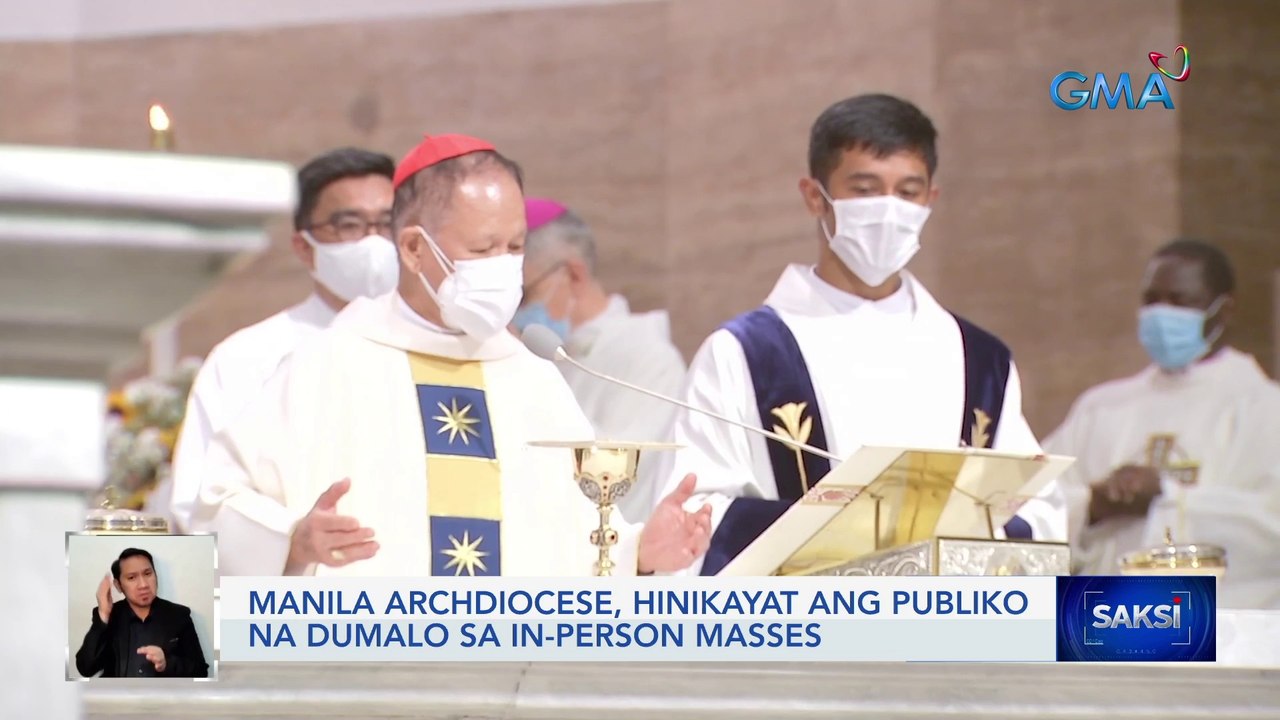 Manila Archdiocese, hinikayat ang publiko na dumalo sa in-person masses | Saksi