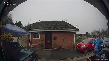 Man's Trash Takes Him Out