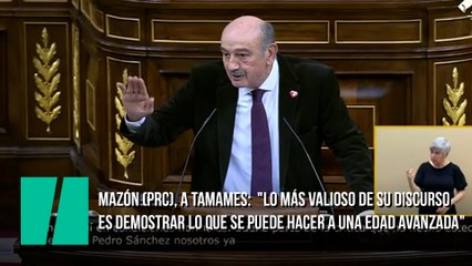 José María Mazón (PRC), a Tamames: "Lo más valioso de su discurso es demostrar lo que se puede hacer a una edad avanzada"