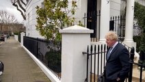 Boris Johnson seen for first time since Partygate defence dossier published