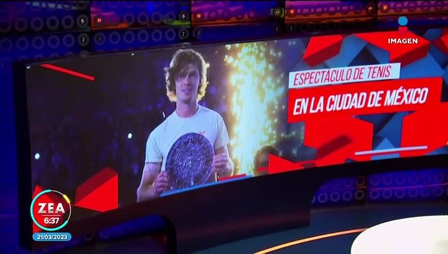 Andrey Rublev y Daniil Medvedev jugaron un partido de exhibición en la Plaza de Toros México