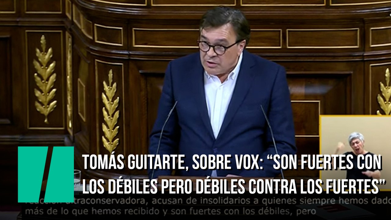 Tomás Guitarte, sobre Vox: “Son fuertes con los débiles pero débiles contra los fuertes”