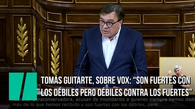 Tomás Guitarte, sobre Vox: “Son fuertes con los débiles pero débiles contra los fuertes”