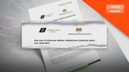 KKM, TH kekalkan kriteria pemeriksaan kesihatan jemaah Haji