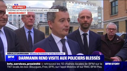 Gérald Darmanin rappelle que "plus de 300 policiers et gendarmes ont été blessés depuis le début des manifestations contre la réforme des retraites"