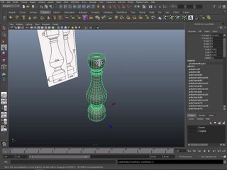 turn 2d cylinder balusters to 3d model maya