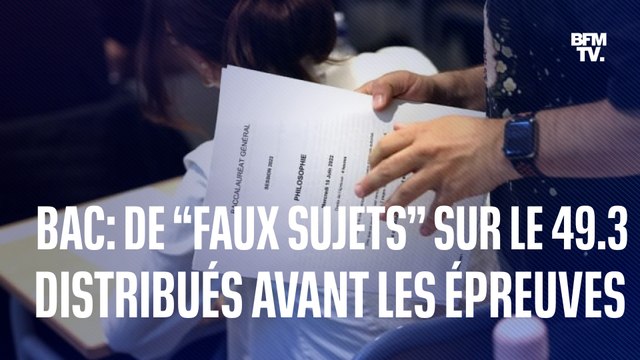 De “faux sujets” sur le 49.3 distribués avant les épreuves de spécialité du bac