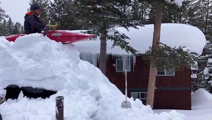 Kayaking Down The Snow