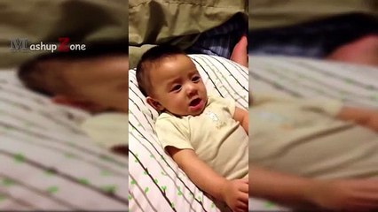 Funny Babies Crying At Mom And Dad Saying Meow   NEW