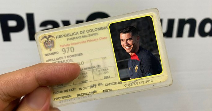 Un joven en Colombia pagó por su libreta militar y el ejército se la entregó con la foto de Cristiano