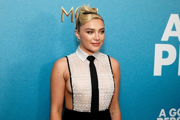 Florence Pugh Just Wore a Side Boob-Baring Tuxedo Gown