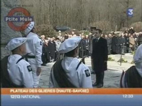 N.Sarkozy sur le plateau des Glières