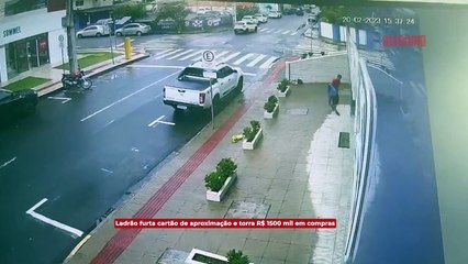 Ladrão furta cartão de aproximação e torra R$ 1500 em compras