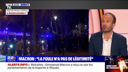 Pour Manuel Bompard, Emmanuel Macron se comporte comme "une sorte de forcené enfermé dans le château de l'Élysée qui ne veut écouter personne"