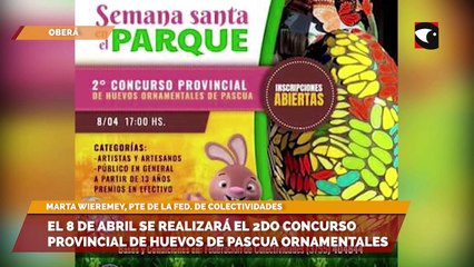 Marta Wieremey invitó a participar del segundo concurso provincial de huevos de pascua ornamentales que será el 8 de abril