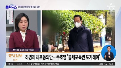 하영제 체포동의안에…주호영 “특권 포기 사실상 당론”